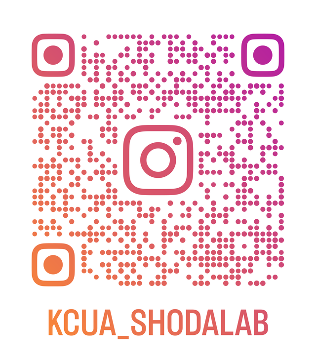 研究室の Instagram（@kcua_shodalab）の QR コード